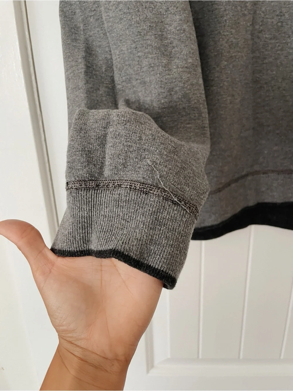 Men's Gray Quarter-Zip Sweater Reversible Polo Ralph Lauren Size M Preppy Casual